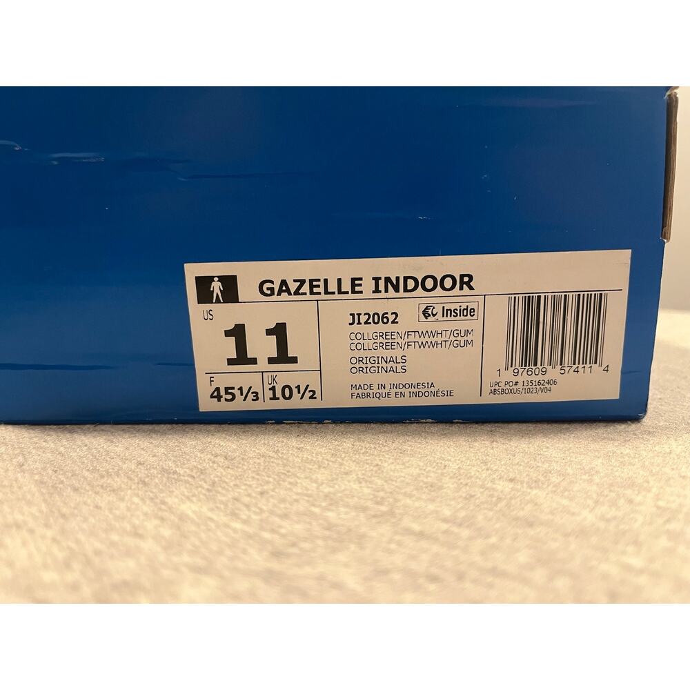 Adidas Originals Gazelle Indoor Collegiate Green Men’s Shoe Size 11 JI2062 - Picture 11 of 12